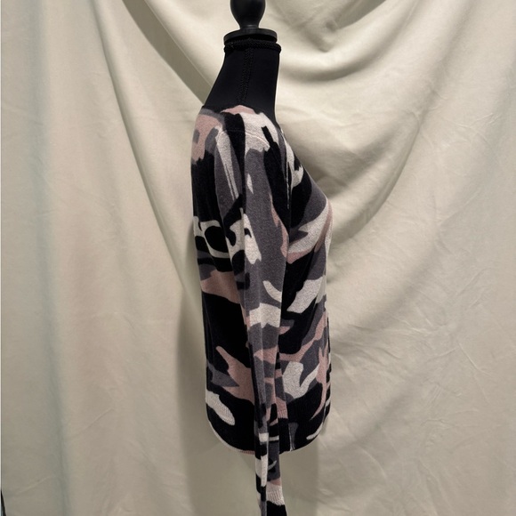 Skull Cashmere Camouflage - Black, Pink and Gray Sweater - Picture 5 of 14